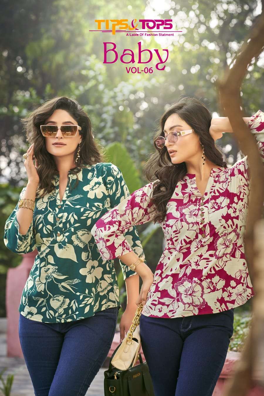BABY VOL-06 BY TIPS & TOPS 1001 TO 1009 SERIES RAYON PRINTED TOPS-00140