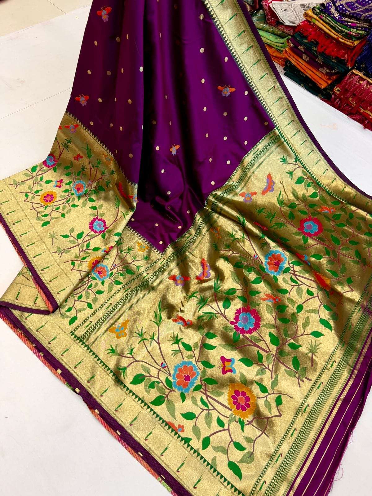 FLYING BY ASLIWHOLESALE DESIGNER PURE PAITHANI SAREES-00230