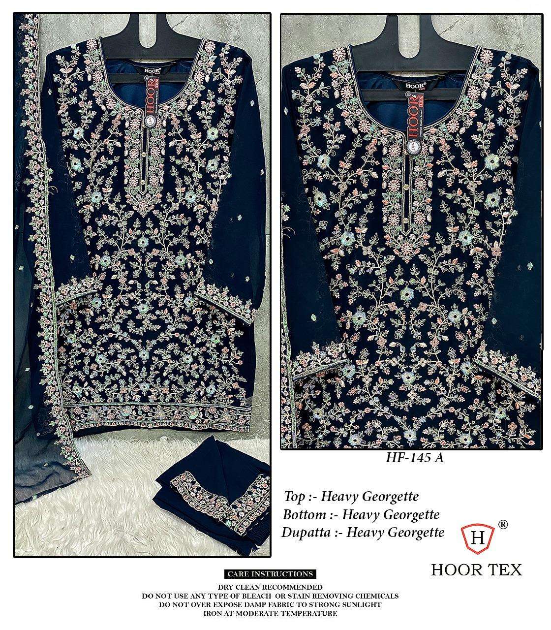 HF-145 COLOURS BY HOOR TEX PRINTED GEORGETTE EMBROIDERED PAKISTANI DRESSES-00020