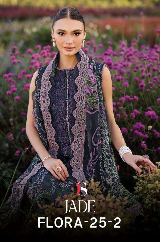 DEEPSY SUITS JADE FLORA-25 VOL-02 1011 TO 1018 SERIES DESIGNER FANCY COTTON PRINTED DRESSES-00011
