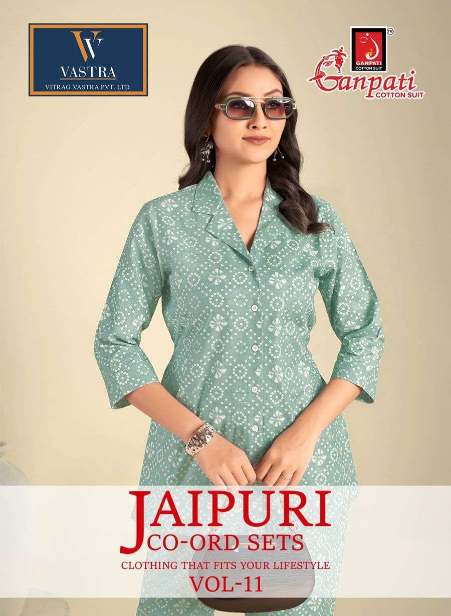 JAIPURI CO-ORD SET VOL-11 BY GANESHJI COTTON SUIT PURE COTTON PRINTED CO-ORD SET-00015