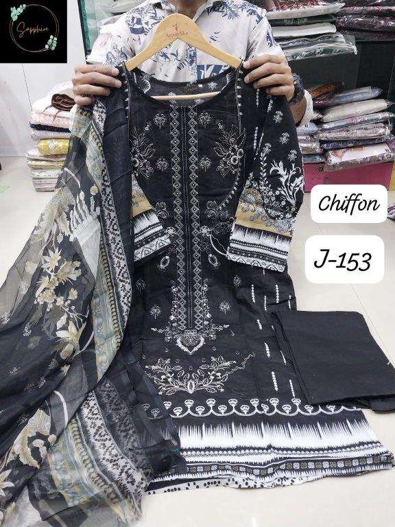 JAZMIN VOL-153 NX BY SAPPHIRE DESIGNER PURE LAWN COTTON PRINTED DRESSES-00272