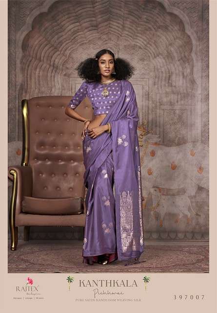 KANTHKALA PICHWAI BY RAJTEX 397007 TO 397010 SERIES PURE HANDLOOM SILK SAREES-00137