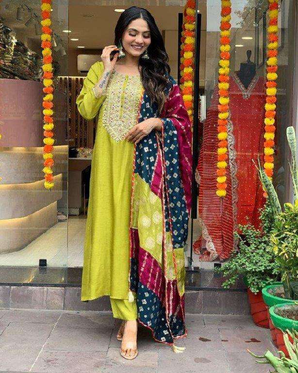 KF-4036 BY ASLIWHOLESALE DESIGNER PURE VISCOSE CHANDERI EMBROIDERY DRESSES-00096