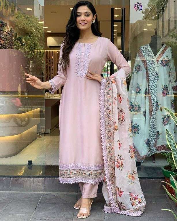 KF-4037 COLOURS BY ASLIWHOLESALE DESIGNER PURE VISCOSE CHANDERI DRESSES-00096