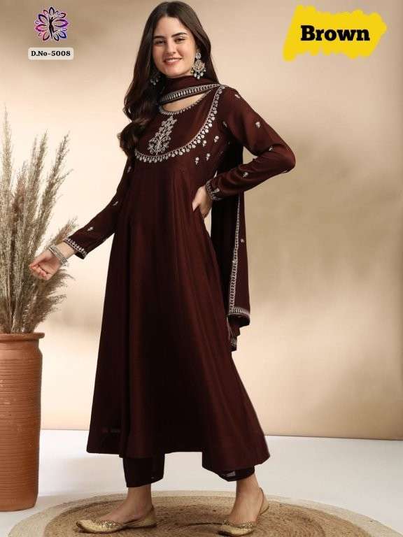 KF-5008 COLOURS BY ASLIWHOLESALE DESIGNER PURE SILK DRESSES-00096