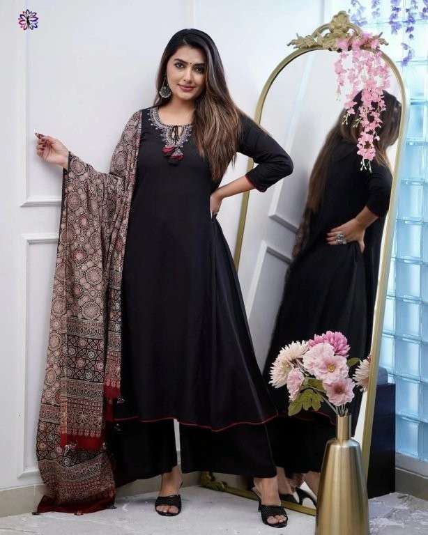 KF-5108 COLOUR BY ASLIWHOLESALE DESIGNER PURE VISCOSE DRESS-00096