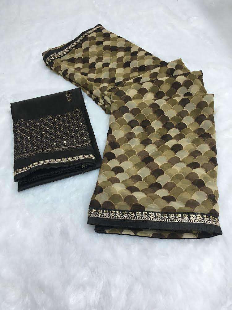 KUM KUM BY ASLIWHOLESALE DESIGNER PURE GEORGETTE PRINTED SAREES-00090
