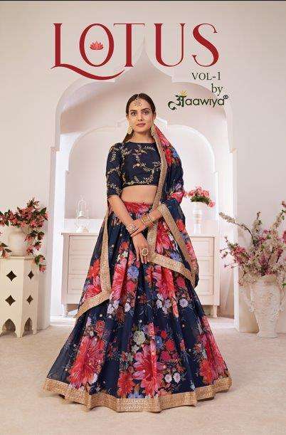 LOTUS VOL-1 BY AAWIYA FASHION PURE GOERGETTE SEQUENCE LEHENGA-00060