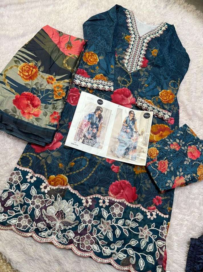 M-1529-31-B BY MEHBOOB TEX HEAVY PURE COTTON HEAVY EMBROIDERED DRESSES-00201