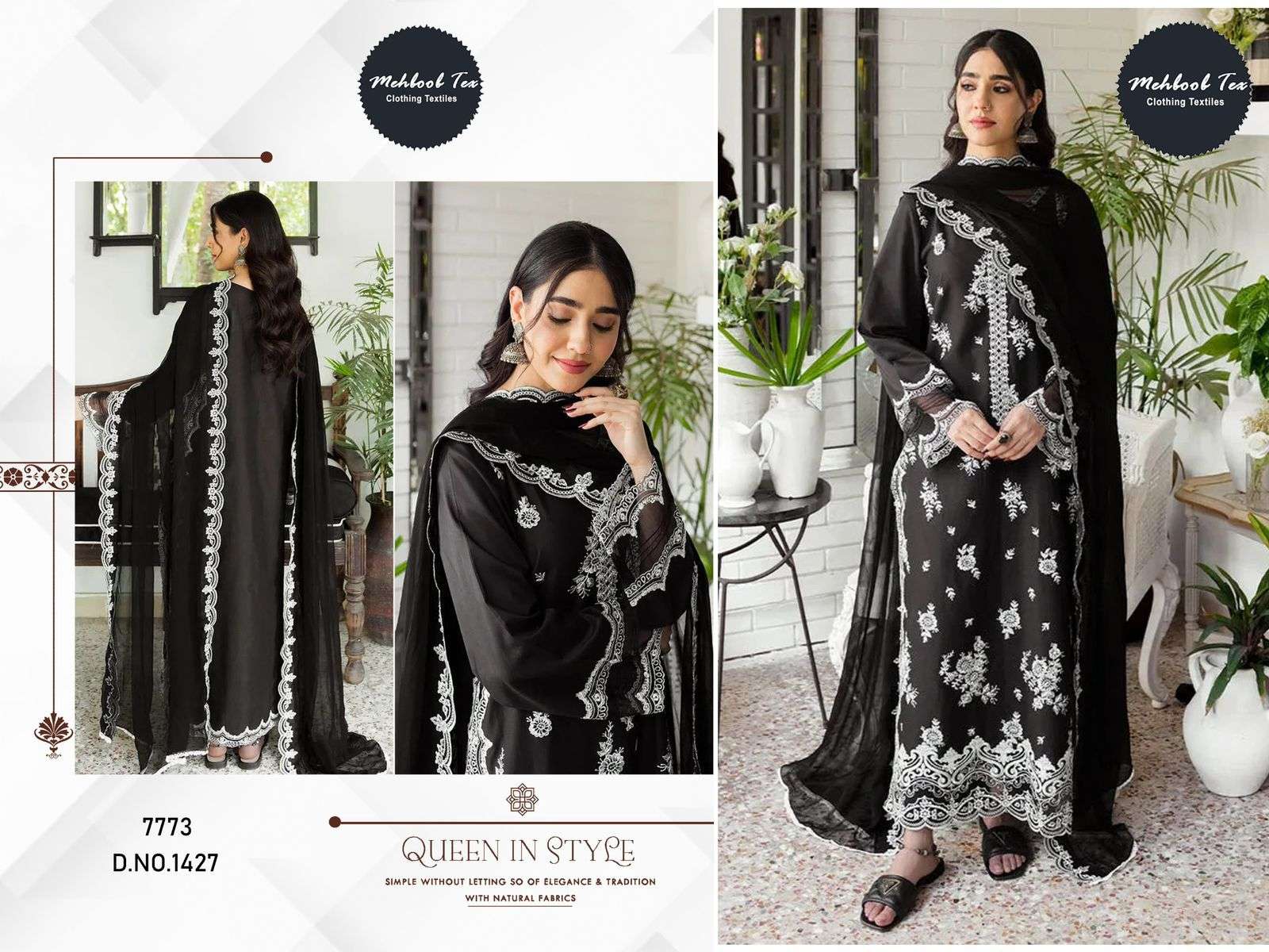 MT-1427 COOURS BY MEHBOOBTEX PURE COTTON EMBROIDERY PAKISATI DRESSES-00062