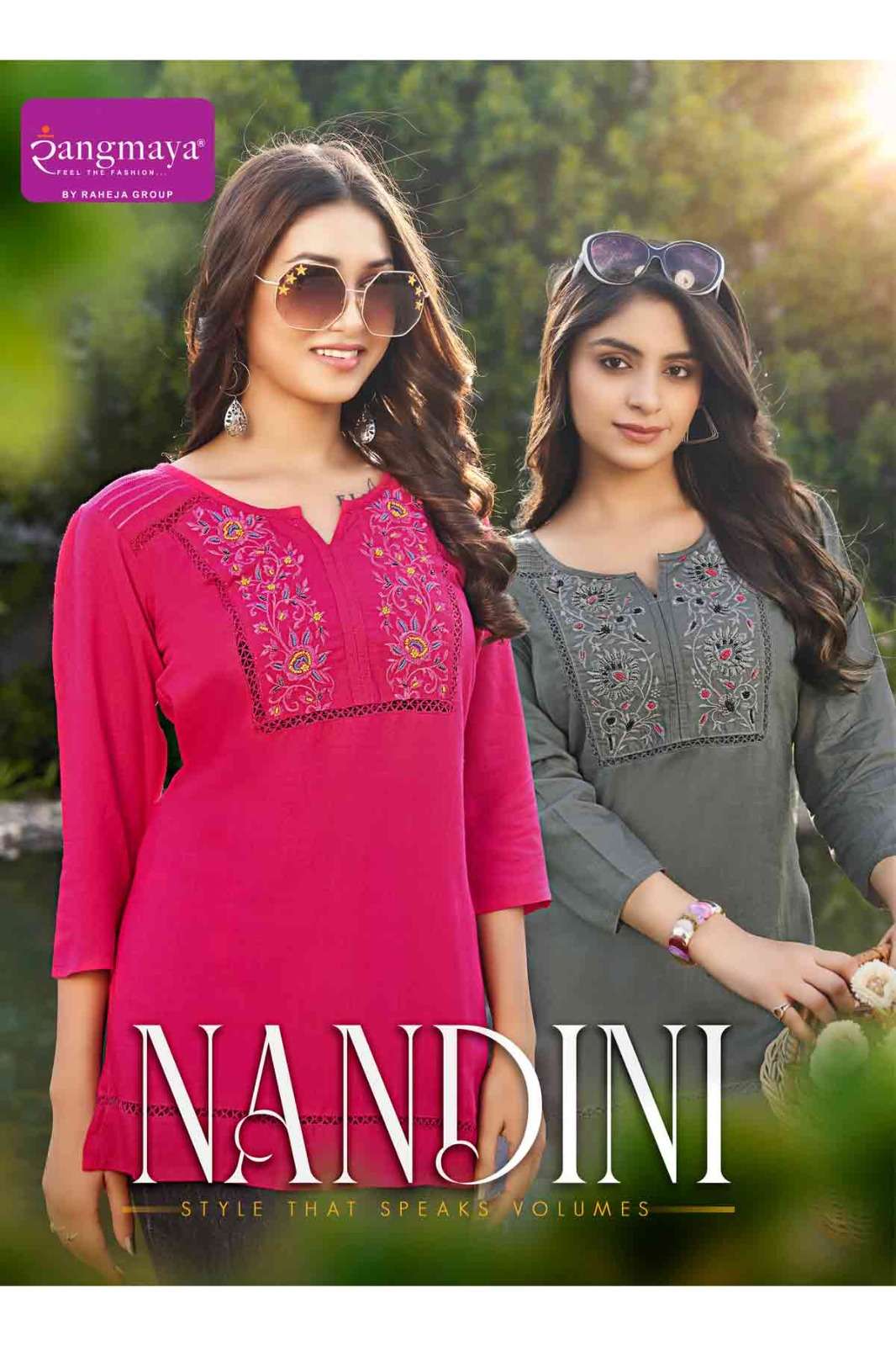 NANDINI BY RANGMAYA 101 TO 108 SERIES FANCY DIGITAL RAYON PRINT TOPS-00014