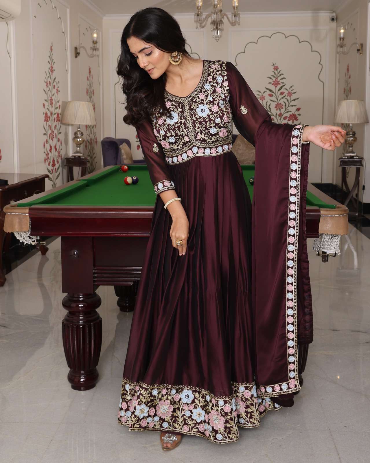 NAYASA BY ASLIWHOLESALE DESIGNER PURE RANGOLI SILK EMBROIDERY DRESSES-00265