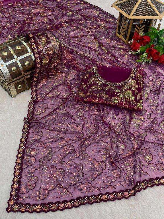 PREETI VOL-481 BY ASLIWHOLESALE DESIGNER PURE NET EMBROIDERY SAREES-00253
