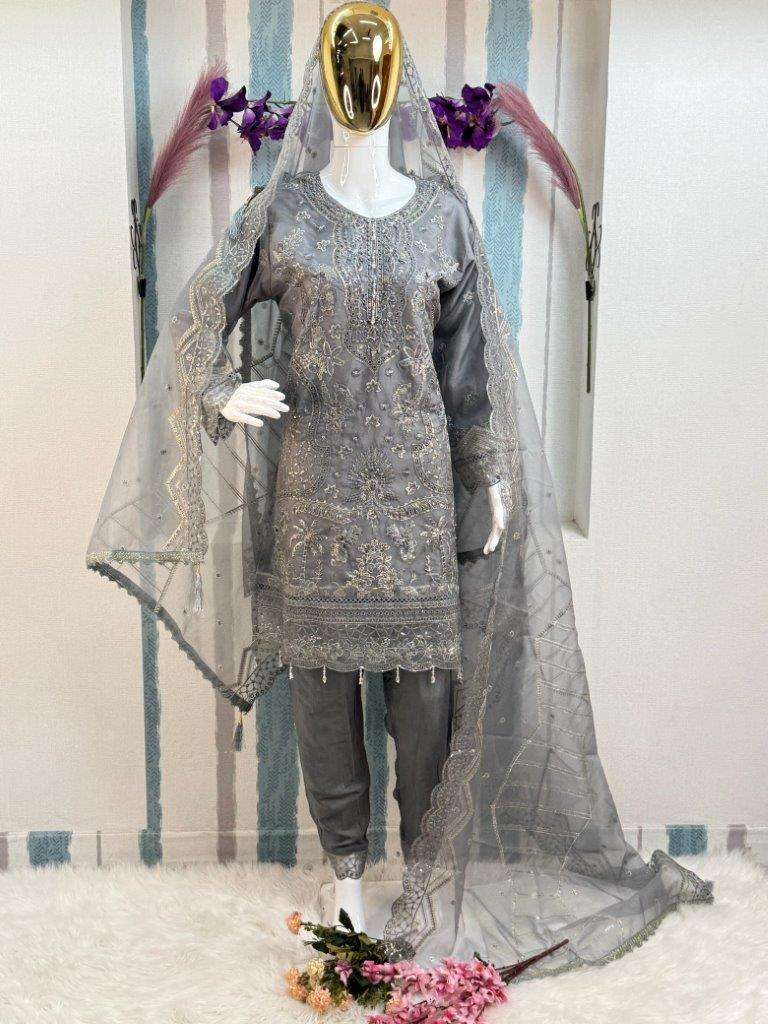 R-04 COLOURS BY AL AMRA HEAVY ORGANZA EMBROIDERY PAKISTANI DRESSES-00022