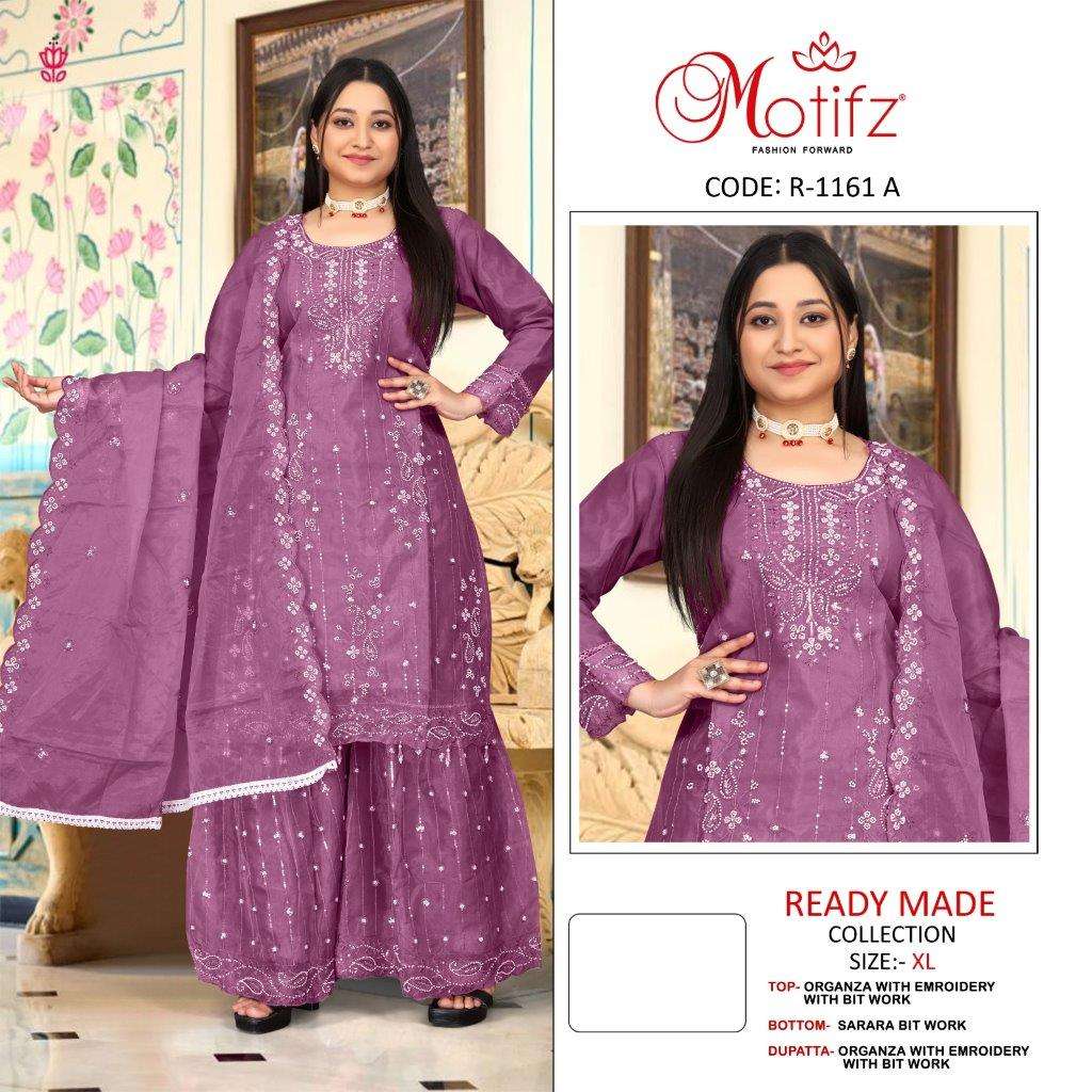 R-1161 COLOURS BY MOTIFZ DESIGNER ORGANZA EMBROIDERY PAKISTANI DRESSES-00201