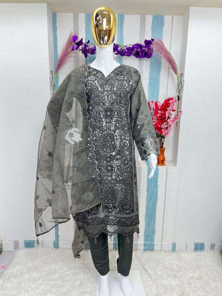 R-16 COLOURS BY AL AMRA HEAVY ORGANZA EMBROIDERY PAKISTANI DRESSES-00022