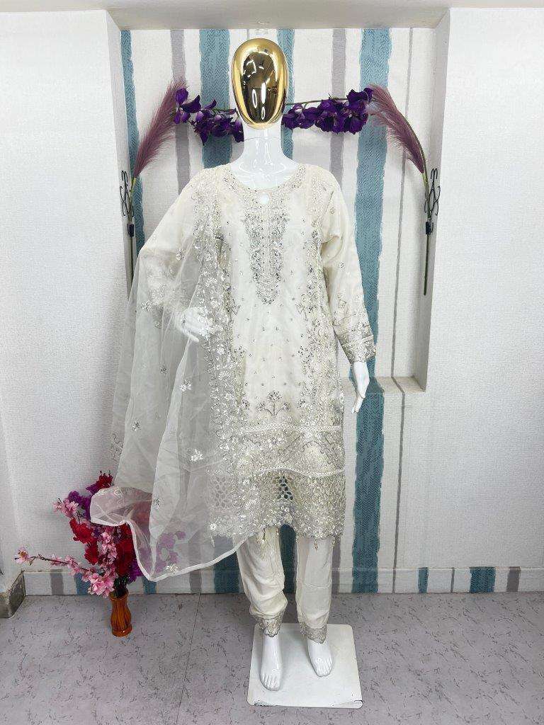 R-17 COLOURS BY AL AMRA HEAVY ORGANZA EMBROIDERY PAKISTANI DRESSES-00022
