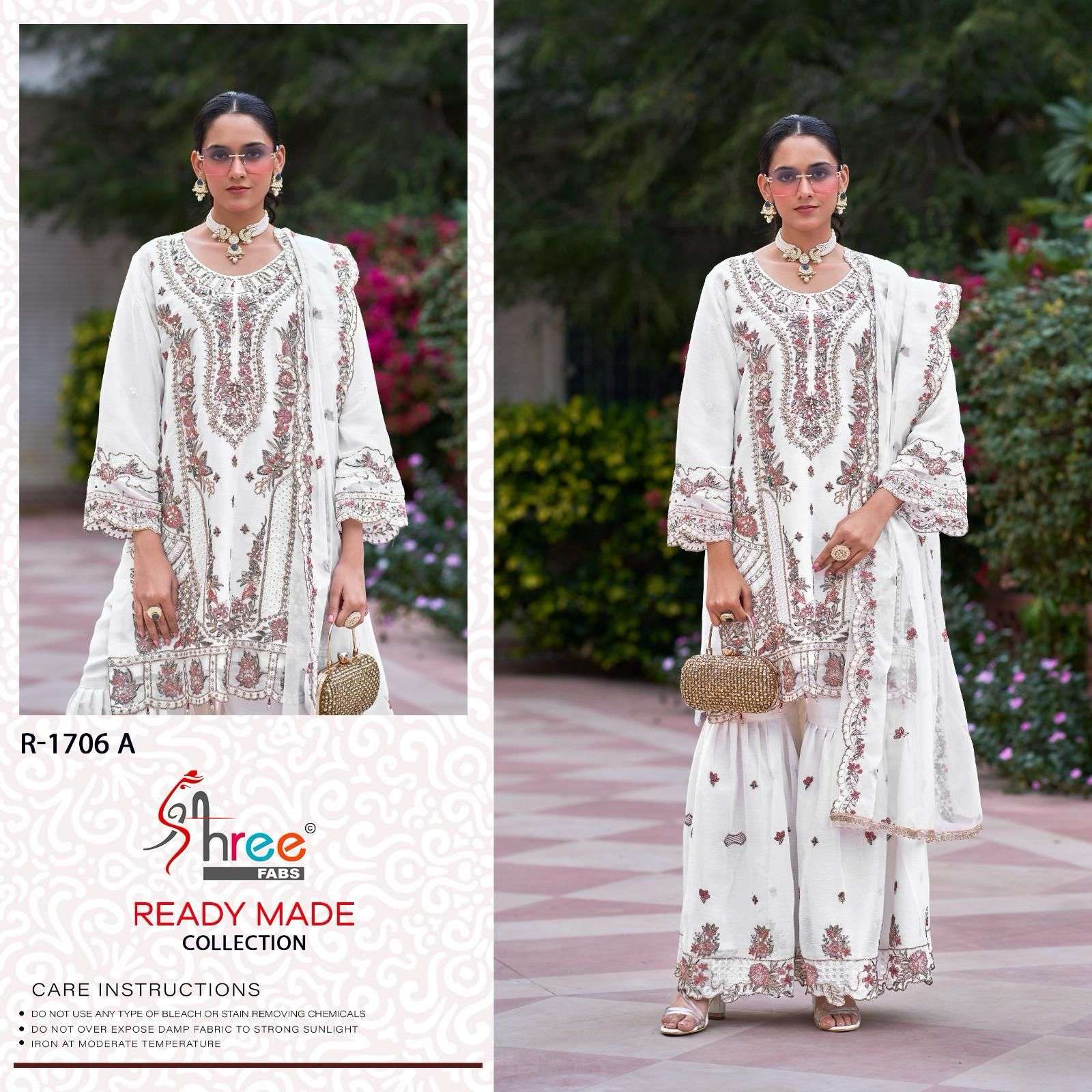R-1706 COLOURS BY SHREE FABS HEAVY EMBROIDERED CHIFFON PAKISTANI DRESSES-00201