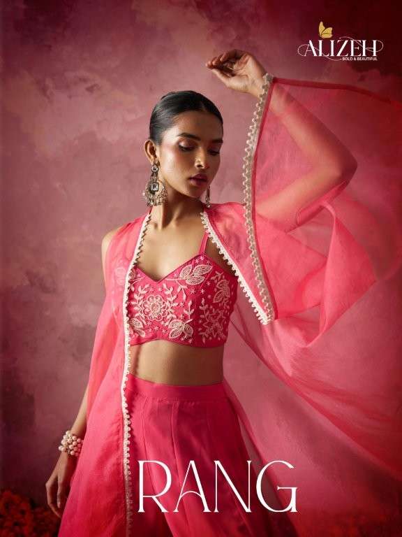 RANG BY ALIZEH DESIGNER 5012 TO 5013 SERIES PURE GEORGETTE ORGANZA CREPE SHARARA DRSSES-00001