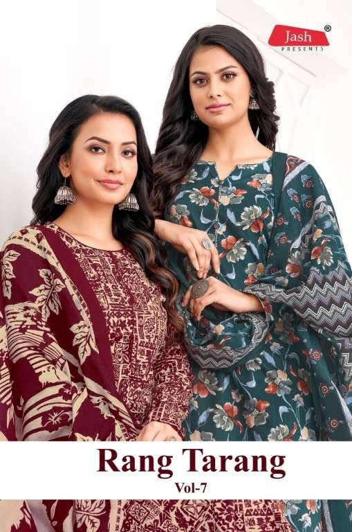 RANG TARANG VOL-7 BY JASH 7001 TO 7010 SERIES PURE COTTON PRINTED DRESSES-00015