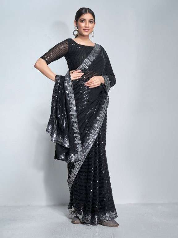 RED CARPET COLLECTION VOL-5 BY ENSTINKT PURE GEORGETTE DESIGNER SAREES-00177