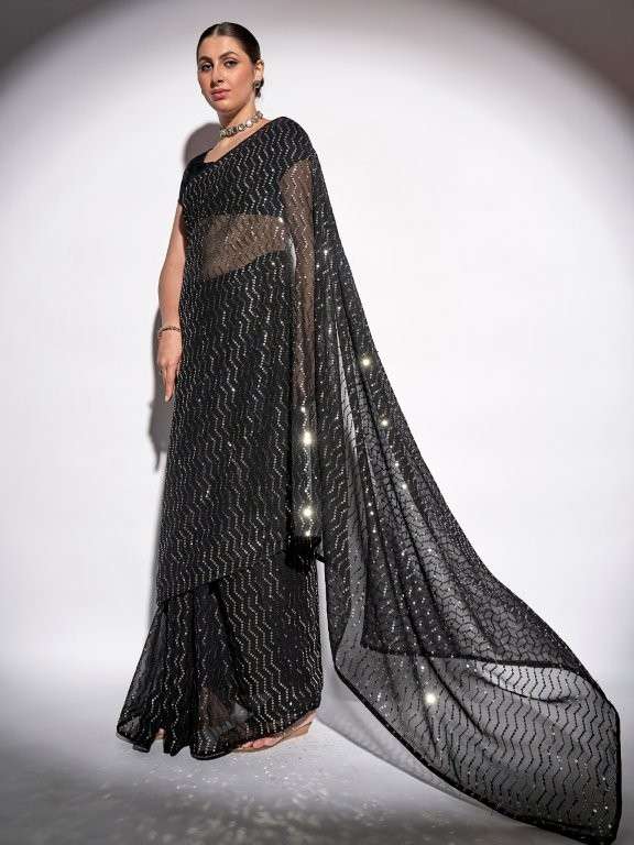 RED CARPET COLLECTION VOL-6 BY ENSTINKT PURE GEORGETTE DESIGNER SAREES-00177