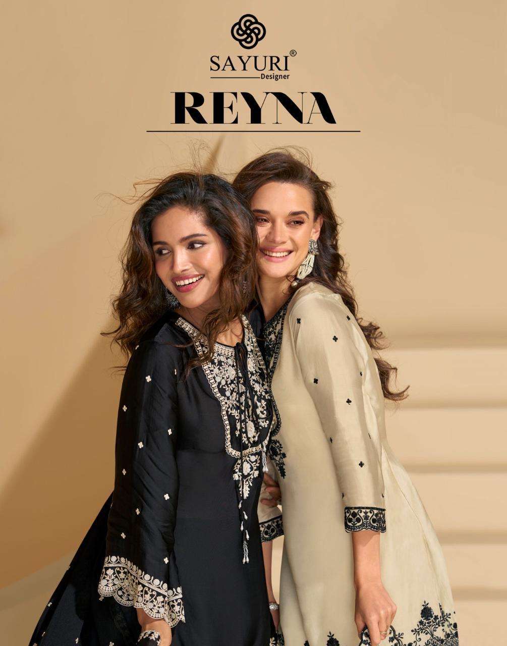 REYNA BY SAYURI DESIGNER HEAVY PREMIUM CHINON SILK EMBROIDERED DRESSES-00028