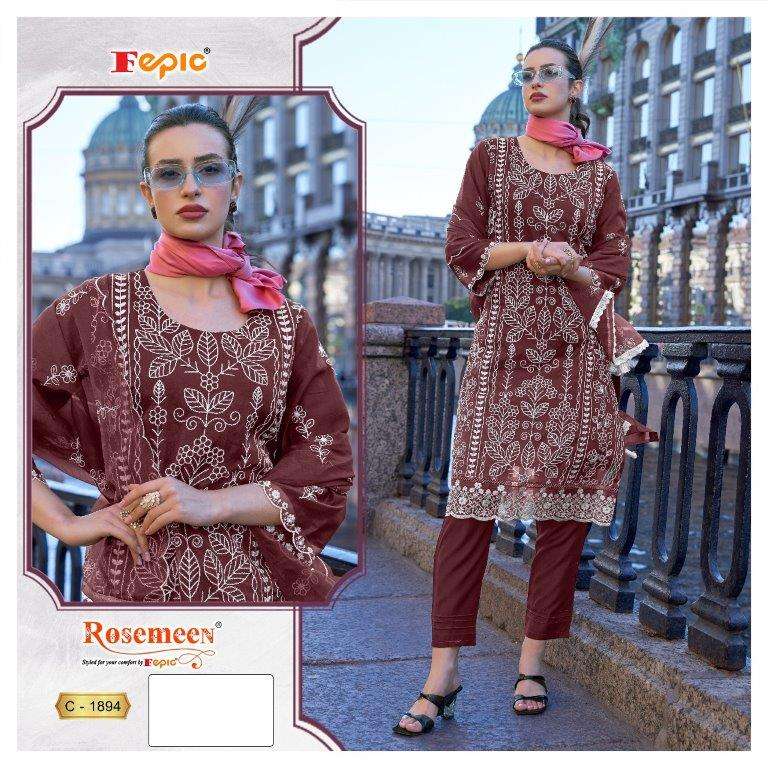 ROSEMEEN C-1894 COLOURS BY FEPIC DESIGNER ORGANZA EMBROIDERY DRESSES-00201
