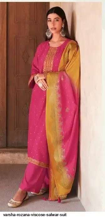ROZANA VOL-1 BY VARSHA DESIGNER PURE VISCOSE EMBROIDERY DRESSES-00028