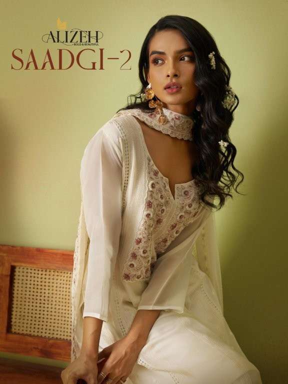 SAADGI VOL-02 BY ALIZEH 7018 TO 7021 SERIES DESIGNER ORGANZA EMBROIDERY DRESSES-00001