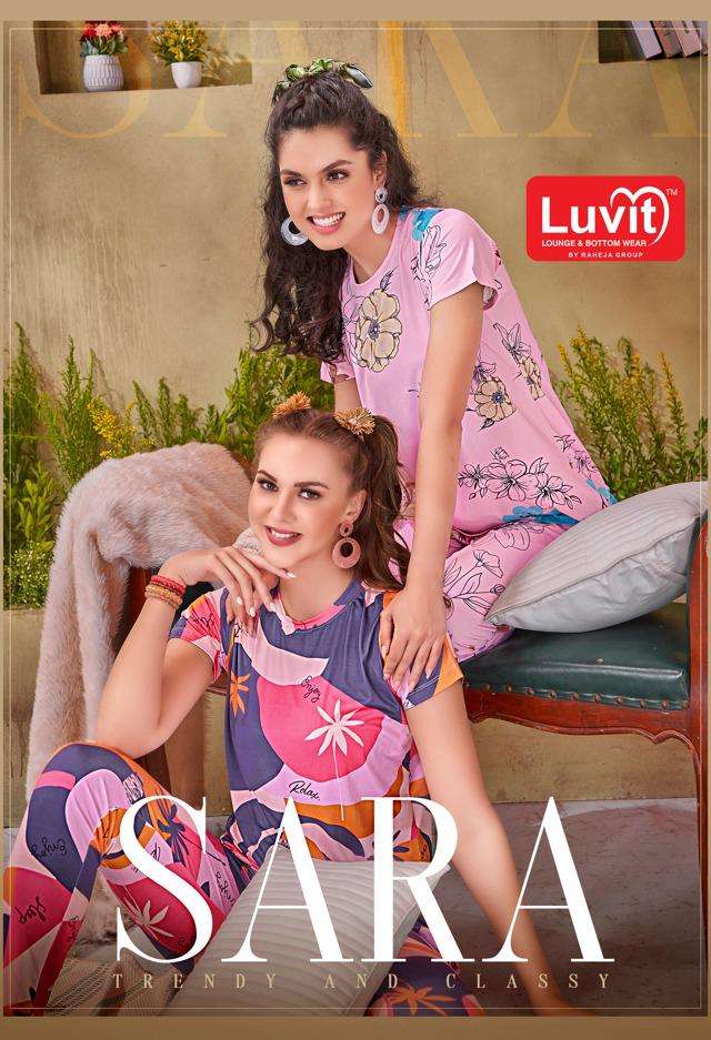 SARA BY LUVIT 101 TO 108 SERIES STYLISH PURE IMPORTED  PRINTED CO-ORDS SET-00014