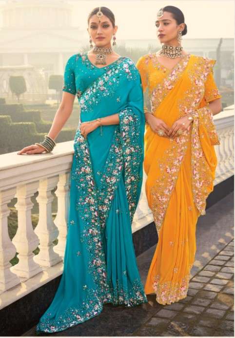 M. N.SAREES SHAHI POSHAK VOL-03 7801 TO 7809 SERIES HEAVY FANCY SILK WORK SAREES-00137