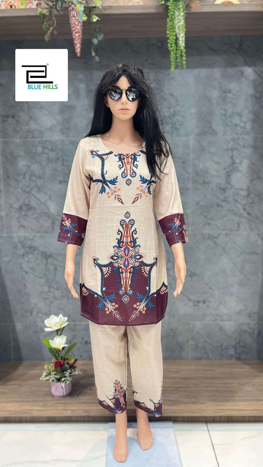 SPECIAL VOL-1 BY BLUE HILLS SUMMER LINEN PRINTED CO-ORD SETS-00099