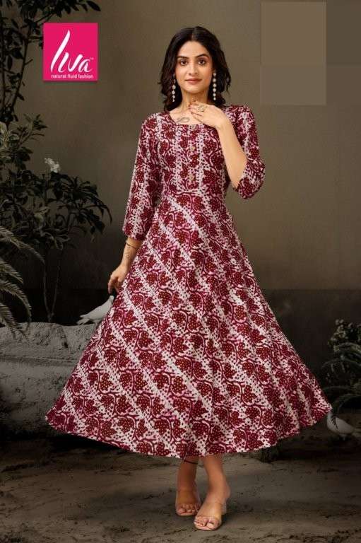 SRIVALI SUMMER COLLECTION VOL-1 BY ENSTINKT PURE RAYON PRINTED KURTIS-00275