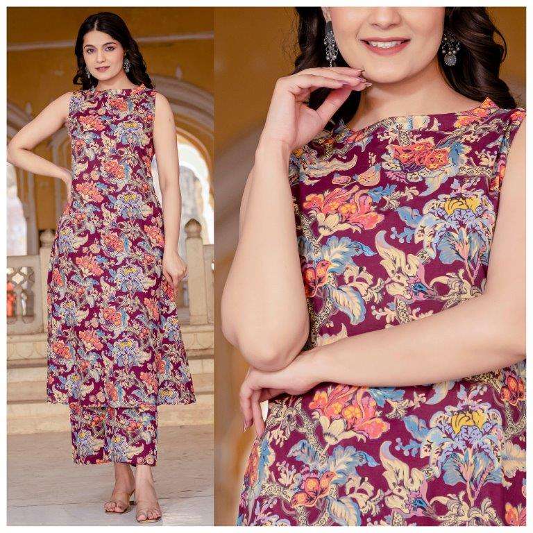 SUMMER COLLECTION VOL-169 BY ENSTINKT DESIGNER FACNY COTTON PRINT CO-ORD SET-00243