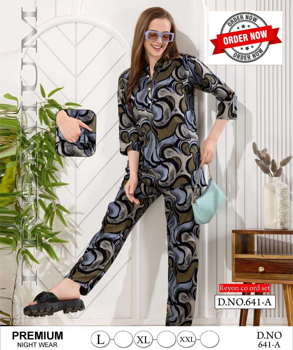 SUMMER SPECIAL 641 BY ASLIWHOLESALE HEAVY RAYON PRINTED CO-ORD SET-00093