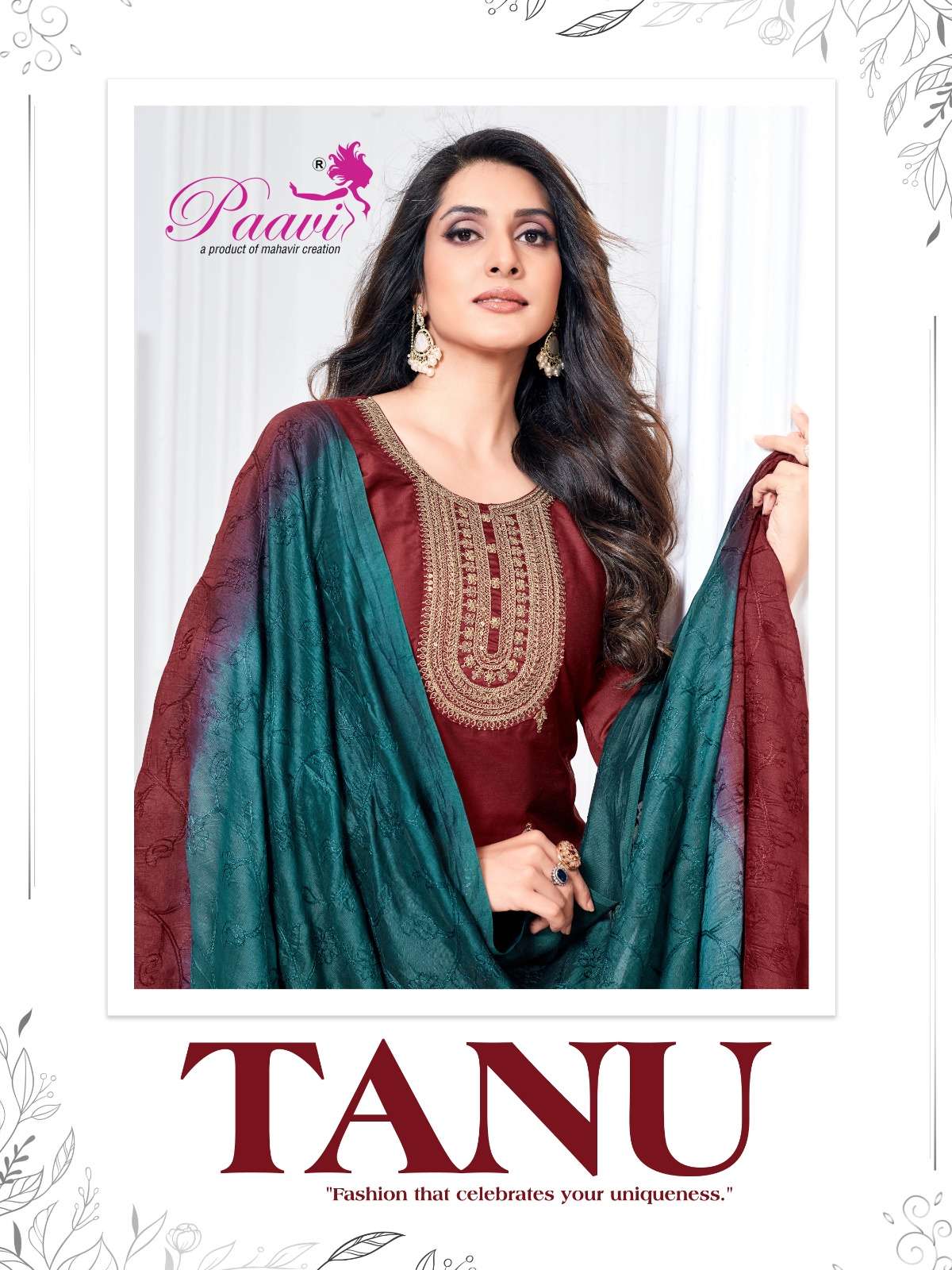 TANU BY PAAVI 1001 TO 1006 SERIES HEAVY ROAMN SILK PRINT DRESSES-00140