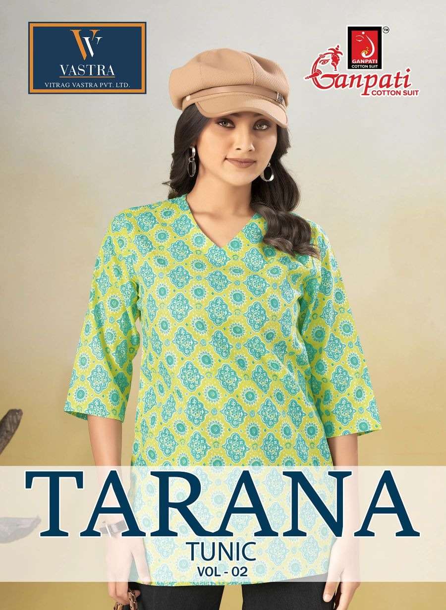 TARANA TUNIC VOL-2 BY GANPATI COTTON PURE COTTON PRINTED TUNICS-00015
