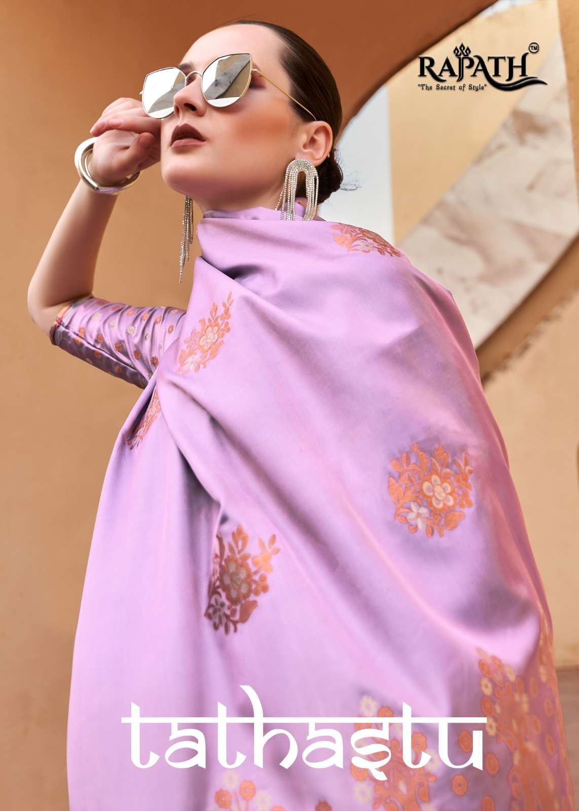 TATHASTU SILK BY RAJPATH 171001 TO 171008 SERIES SOFT PURE SATIN SAREES-00004