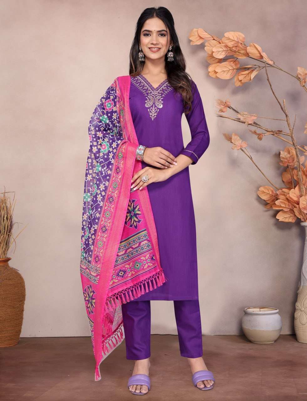 VEDIKA HIT BY ASLIWHOLESALE DESIGNER PURE COTTON EMBROIDERY DRESSES-00265