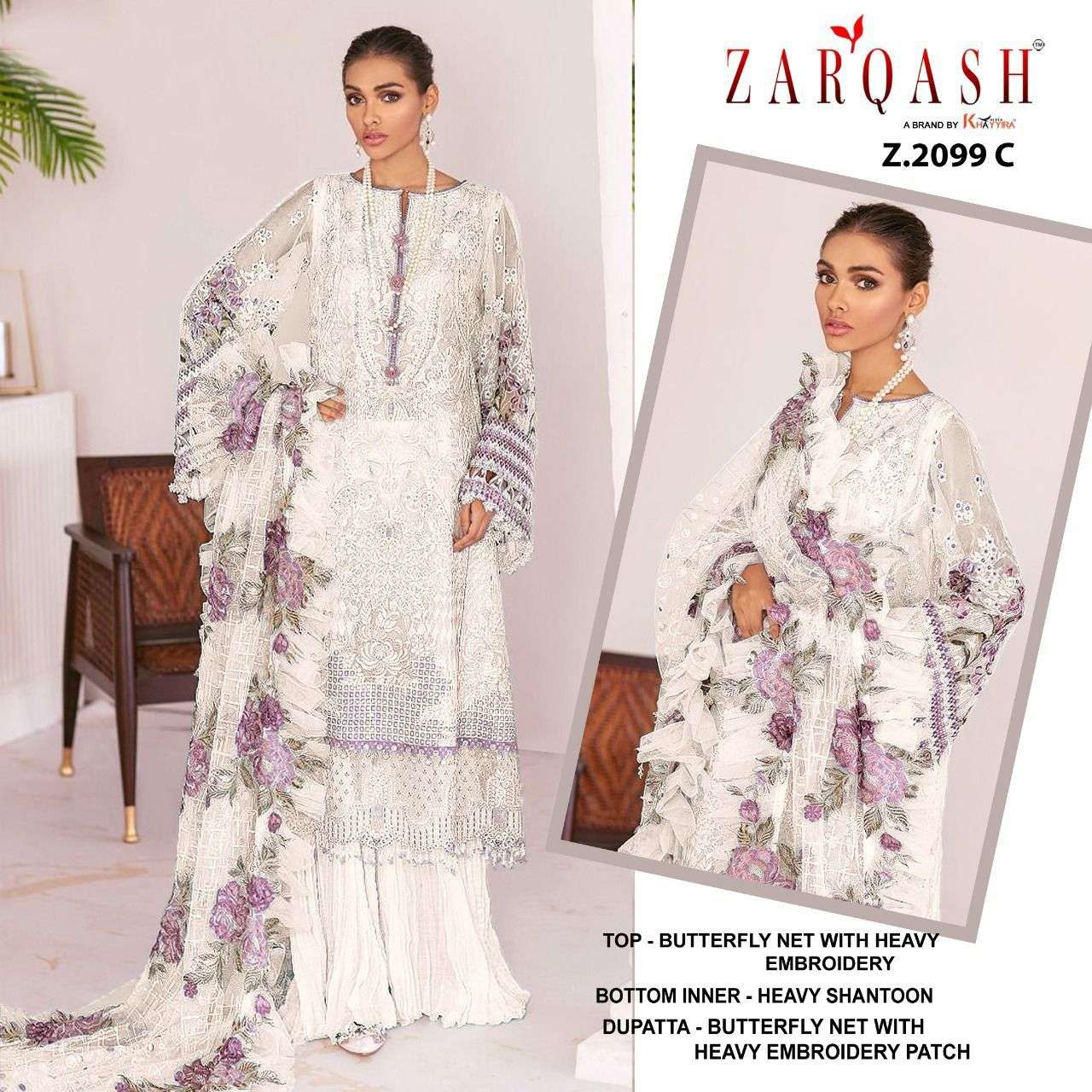Z-2009 COLOURS BY ZARQASH DESIGNER BUTTERFLY NET EMBROIDERY DRESSES-00016