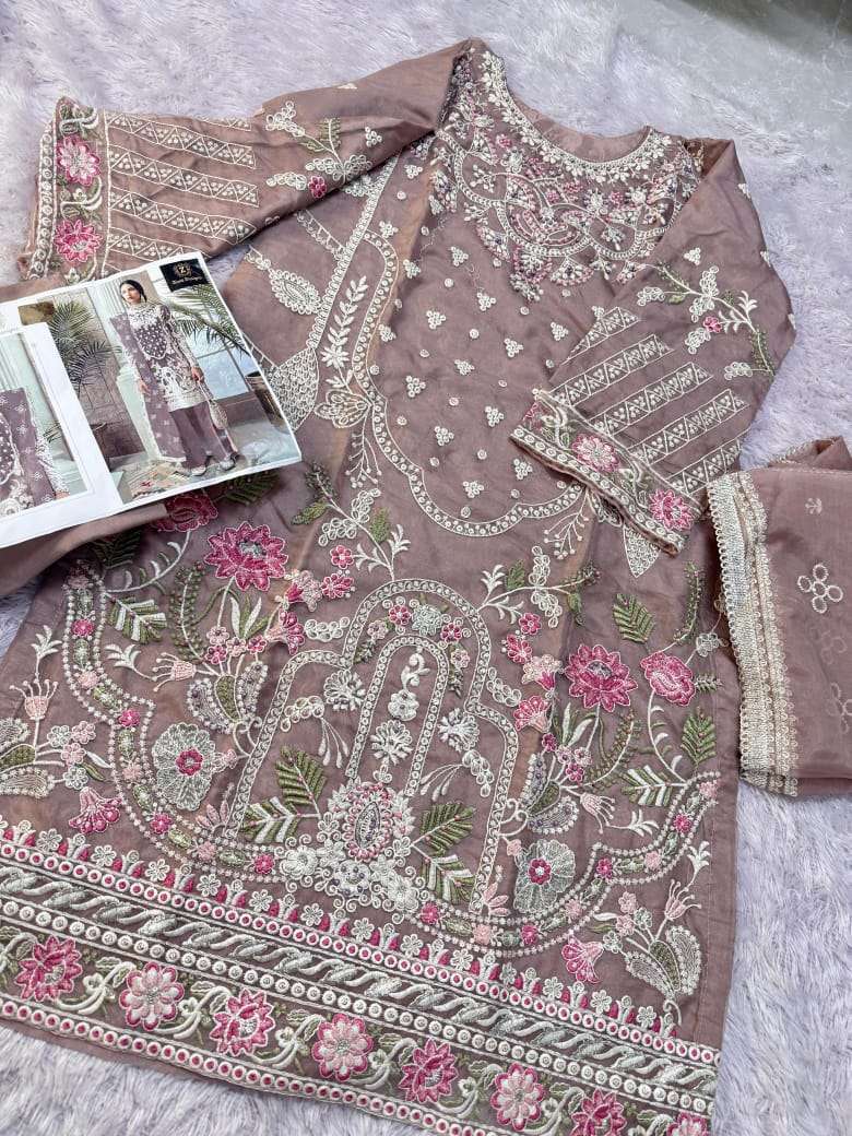 ZIAAZ 777 HIT DESIGN BY ZIAAZ DESIGNS HEAVY ORGANZA EMBROIDERED DRESS-00201