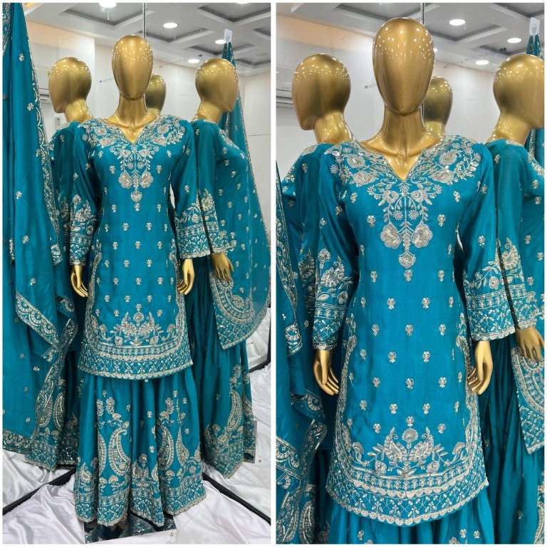5250 HIT COLOUR BY ASLIWHOLESALE DESIGNER PURE CHINON SILK DRESS-00262