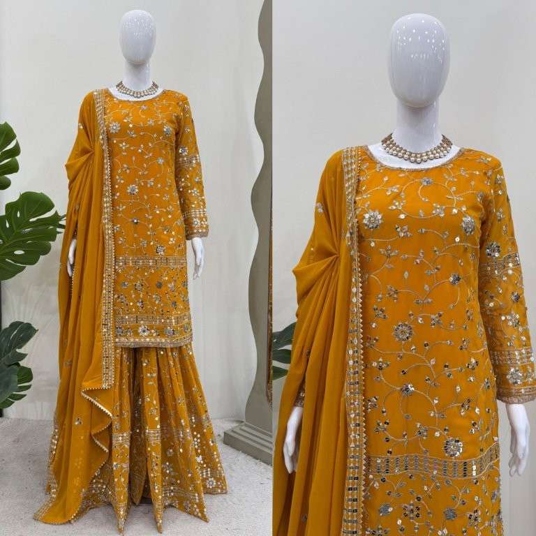 5858 HIT DESIGNER BY ASLIWHOLESALE DESIGNER PURE FAUX GEORGETTE DRESSES-00242