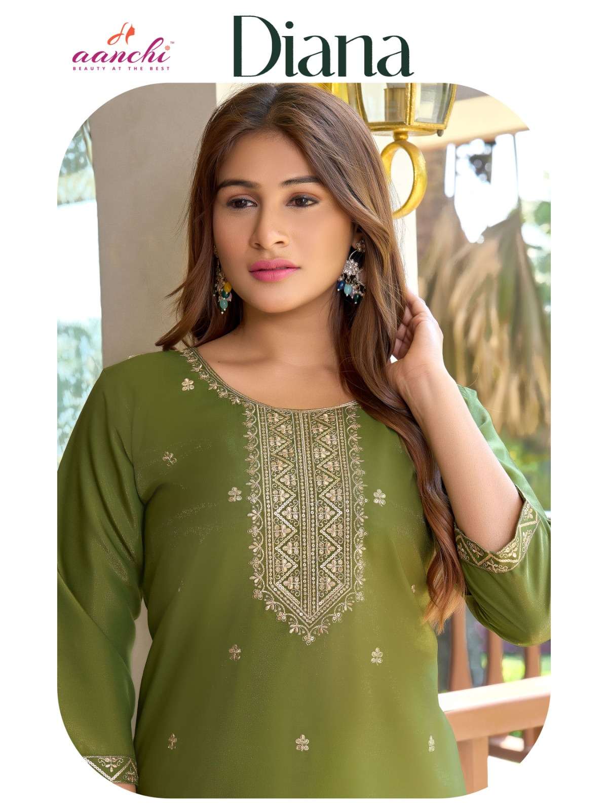 AANCHI DIANA 1001 TO 1004 SERIES PURE ROMAN SIMMER EMBROIDERY KURTIAS-00286