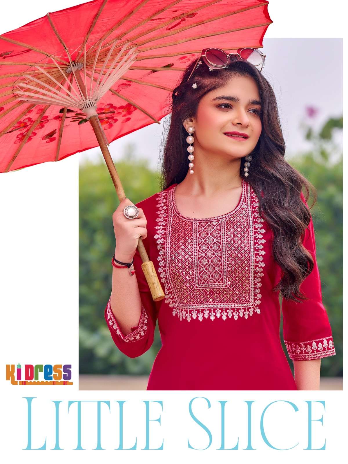 AANCHI LITTLE SLICE PURE VATICAN SILK EMBROIDERY KURTIS-00286