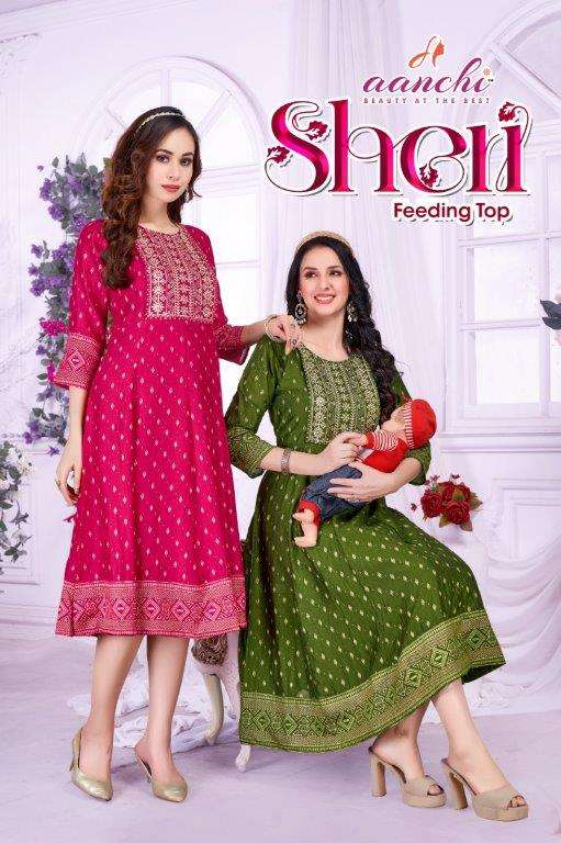 AANCHI SHERI PURE VICHITRA SILK EMBROIDERY KURTIS-00286
