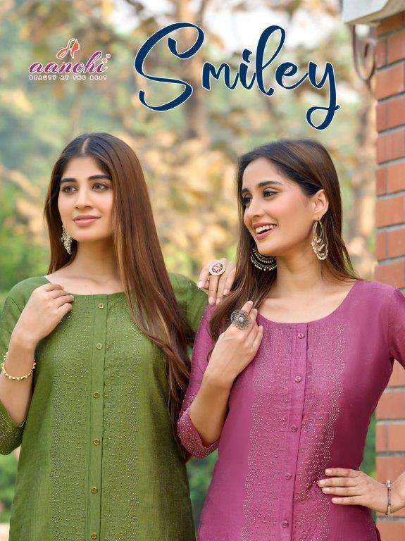 AANCHI SMILEY PURE VICHITRA SHIMMER KURTIS - 00286