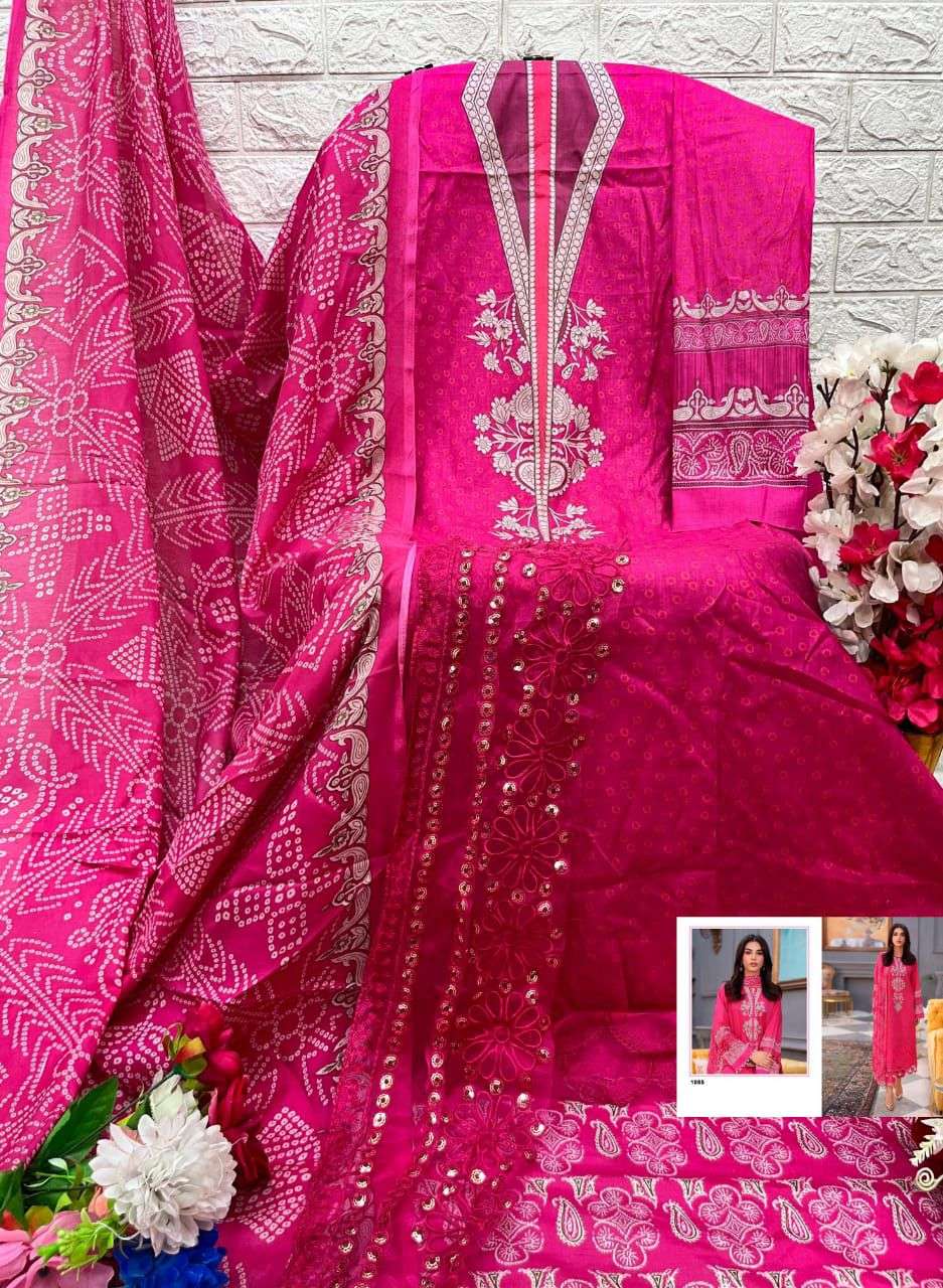 AASHA 1085 DESIGNER HEAVY COTTON SELF EMBROIDERY PAKISATNI DRESSES-00062